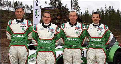 Paul Belmondo Jacques Villeneuve Olivier Panis Franck Lagorce Skoda