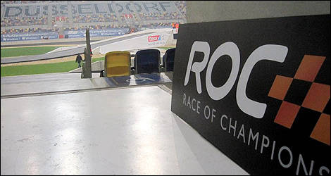 ESPRIT Arena: terrain de soccer ou piste de course? Les deux! (Photo: Race of Champions)
