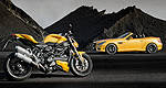 Mercedes-Benz SLK 55 AMG et Ducati Streetfighter 848