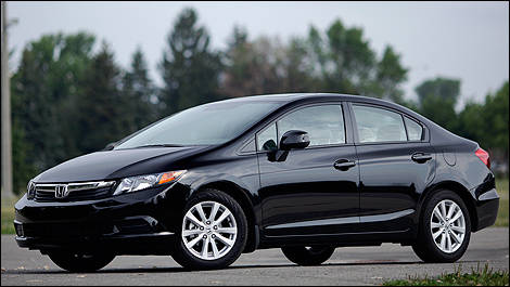 Honda Civic EX 2012 vue 3/4 avant