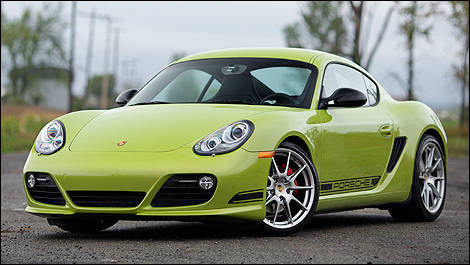 2012 Porsche Cayman R front 3/4 view