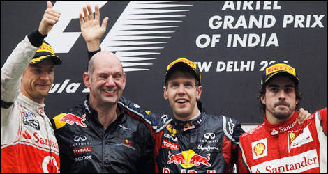 Qui a remporté le titre en 2011 : Adrian Newey ou Sebastian Vettel? (Photo: Pirelli)