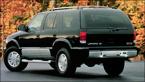 2000 GMC Jimmy rear 3/4 view