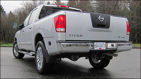 2012 Nissan Titan Crew Cab SL 4x4 rear 3/4 view