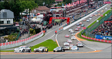 The Blancpain grid mixes in with the others at the Spa 24 hours (Photo: Univers-Mercedes.com)