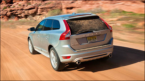 2012 Volvo XC60 T6 AWD R-Design rear 3/4 view