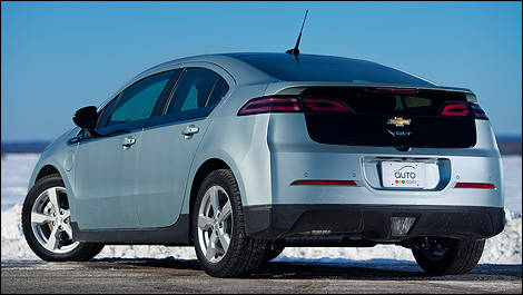 2012 Chevrolet Volt rear 3/4 view