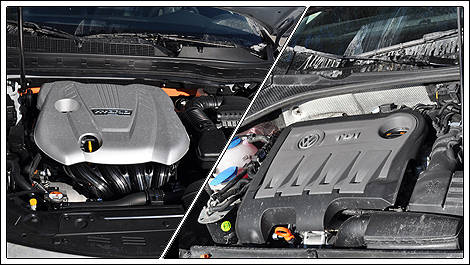 Volkswagen Passat TDI 2012, Kia Optima Hybride 2011 moteur