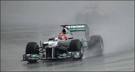 Michael Schumacher at the Malaysian Grand Prix (Photo: Mercedes AMG)