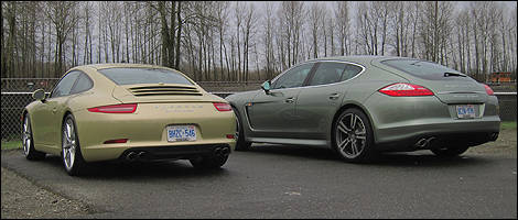 Porsche 911 Carrera S 2012 et Porsche Panamera S Hybride 2012