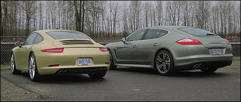 Porsche 911 Carrera S 2012 et Porsche Panamera S Hybride 2012