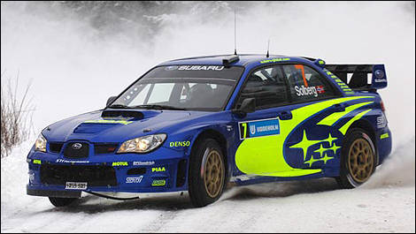 2 Subaru Impreza  vue 3/4 avant