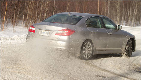 2012 Hyundai Genesis 5.0 R-Spec rear 3/4 view