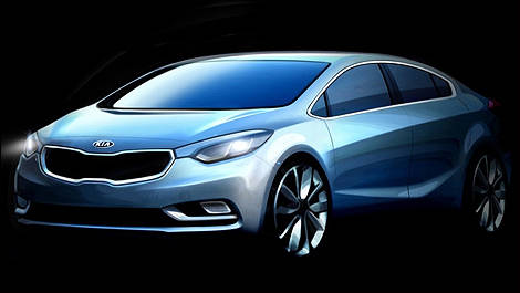 2014 Kia Forte rear 3/4 view