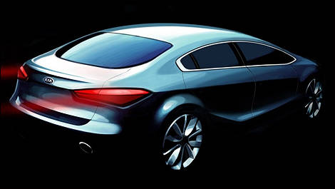 2014 Kia Forte rear 3/4 view