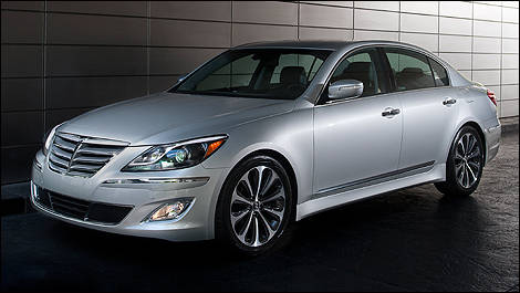 2012 Hyundai Genesis R-Spec front 3/4 view