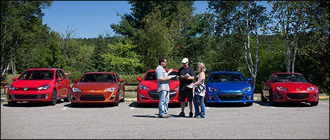 Essai comparatif de voitures sport compactes 2012