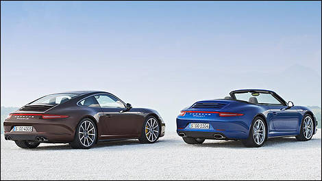 Porsche 911 C4 et C4S 2013 vue 3/4 arrière