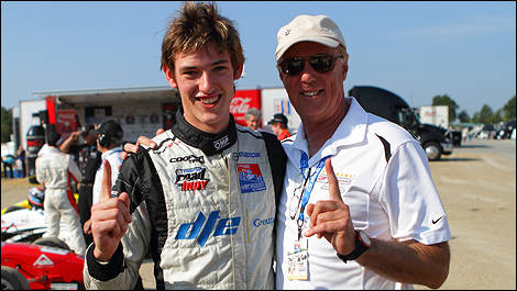 Matthew Brabham and father Geoff.