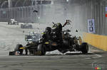 F1 Singapour: Michael Schumacher p�nalis� suite � son accident (+photos)