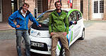 Traveling around the globe in a fully electric car