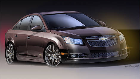 2012 Chevrolet Cruze SEMA front 3/4 view