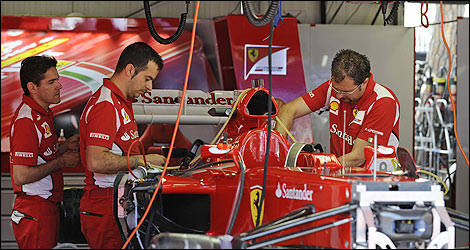 F1 Ferrari garage