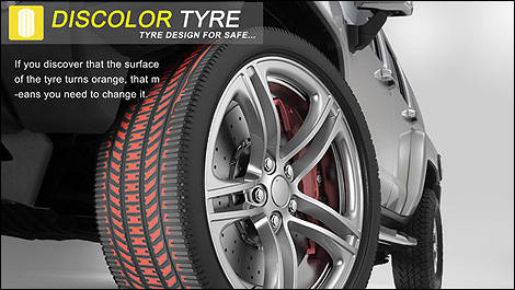 Discolor Tyre