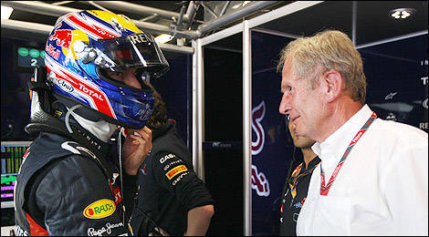 F1 Red Bull Mark Webber Helmut Marko