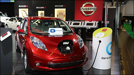 Nissan Leaf au Salon de l'auto de Montr&eacute;al 2013