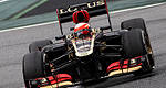 F1: Romain Grosjean réalise le meilleur temps avec la Lotus (+photos)