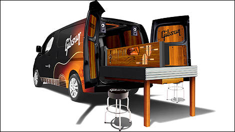 Nissan turns NV200 into mobile guitar workshop