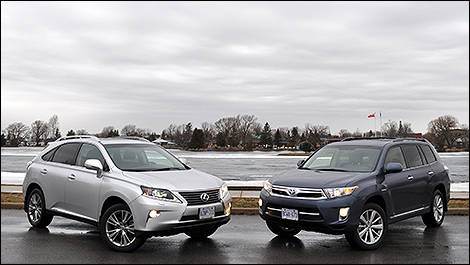 2013 Toyota Highlander hybride et Lexus RX 450h