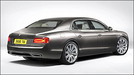 2014 Bentley Continental Flying Spur rear 3/4 view