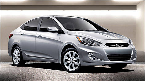 Hyundai Accent 2013 vue 3/4 avant