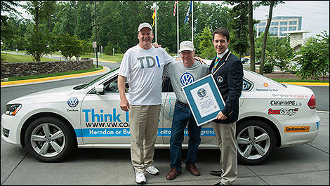 Record Guinness pour une Volkswagen Passat TDI