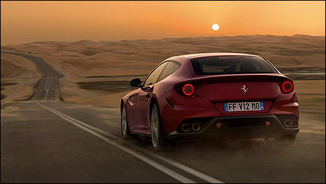 Ferrari FF 2013 vue 3/4 arrière