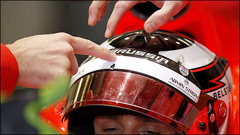 F1 Max Chilton Zylon helmet