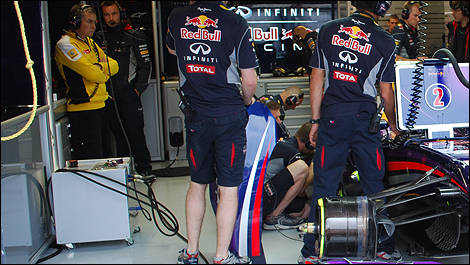 F1 Red Bull Racing garage