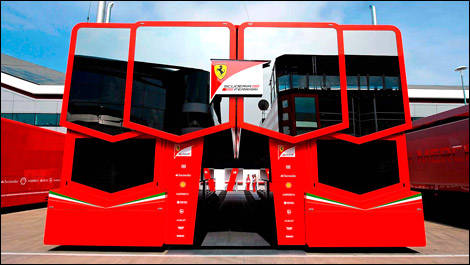 F1 Ferrari motorhome