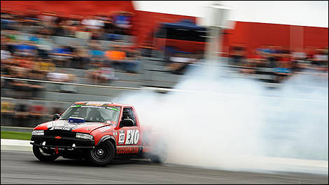 La recrue Maxim Lemoine, champion Pro Am 2012, devant la foule de l&rsquo;autodrome St-Eustache