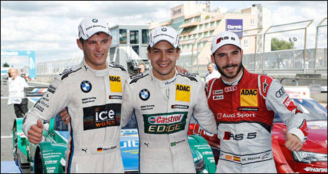 Marco Wittmann, Augusto Farfus, Miguel Molina, DTM, Nurburgring