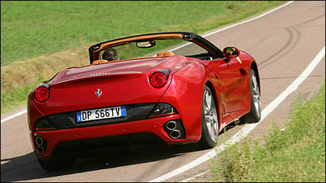 2013 Ferrari California rear 3/4 view