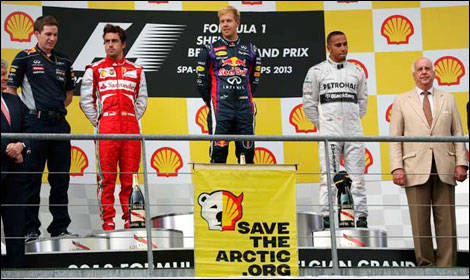 F1 Podium Belgium 2013