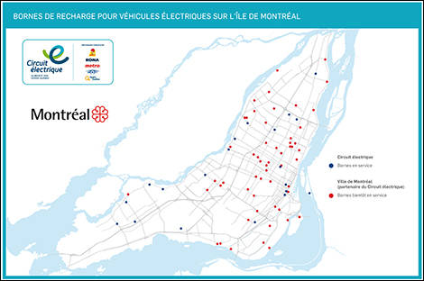 Bornes de recharge Montr&eacute;al