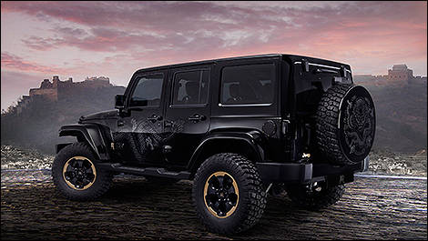 Jeep Wrangler Dragon Edition rear 3/4 view