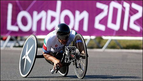 Alex Zanardi, lors des Jeux Olympiques de Londres 2012.
