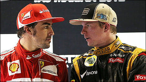 Fernando Alonso and Kimi Räikkönen