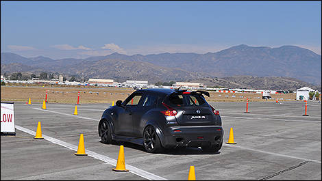2013 Nissan Juke R rear 3/4 view