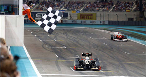 F1 Lotus Kimi Raikkonen Abu Dhabi 2012